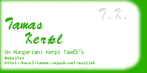 tamas kerpl business card